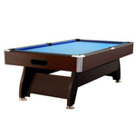 CUETIQ 8FT MDF Walnut with Snooker Frame Pool Table Accessories Billiard Pack