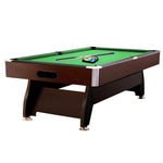 CUETIQ 8FT MDF Walnut with Snooker Frame Pool Table Accessories Billiard Pack