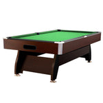 CUETIQ 7FT Accessories Pool Table Pack, MDF Walnut with Billiard Snooker Frame