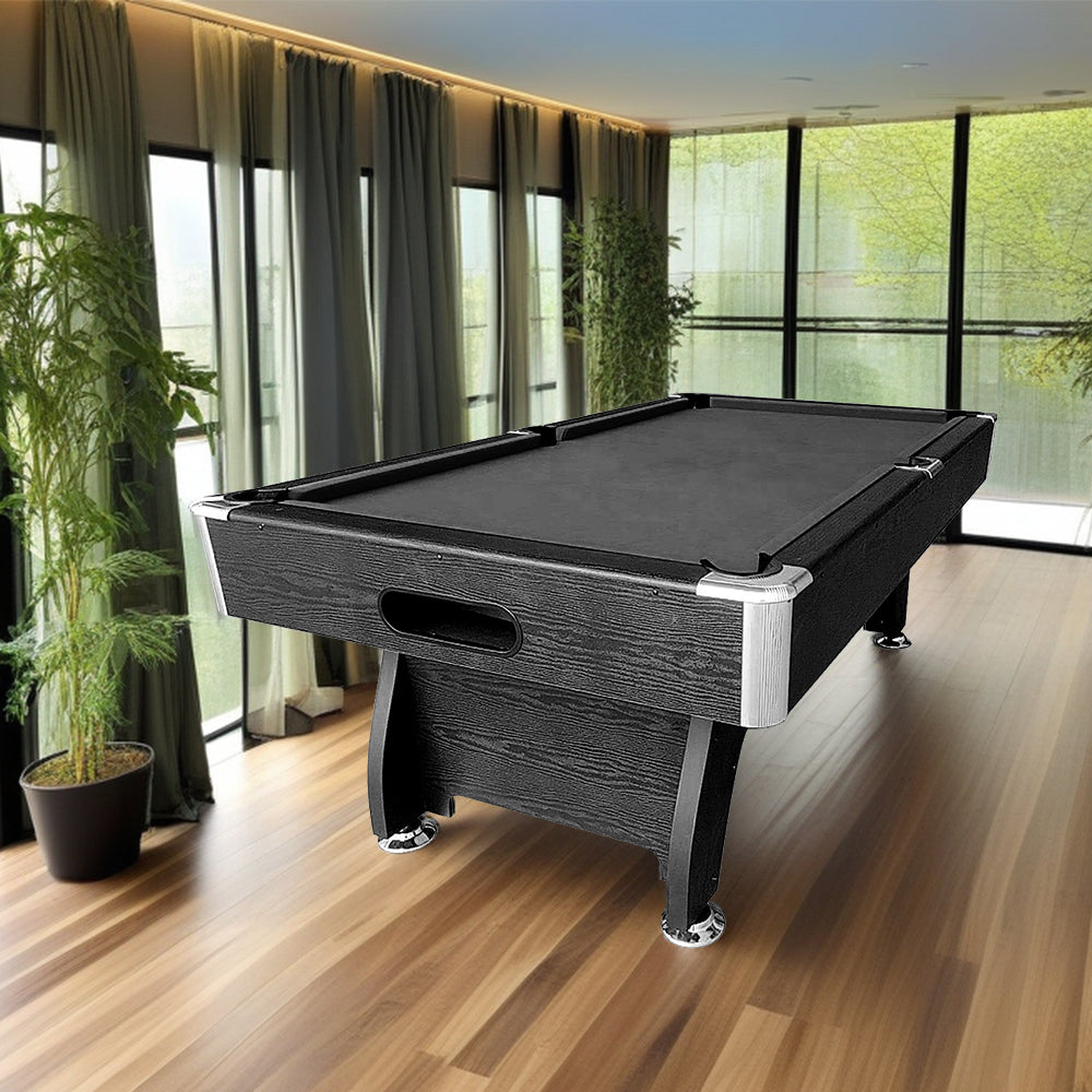 CUETIQ 8FT Billiard Frame Pool Accessories MDF Black with Table Snooker Pack