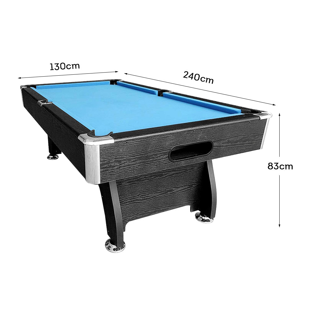 CUETIQ 8FT Billiard Frame Pool Accessories MDF Black with Table Snooker Pack