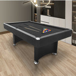 CUETIQ 7FT Frame Black Modern Design Snooker Table Pool With Free Billiard Table Accessories