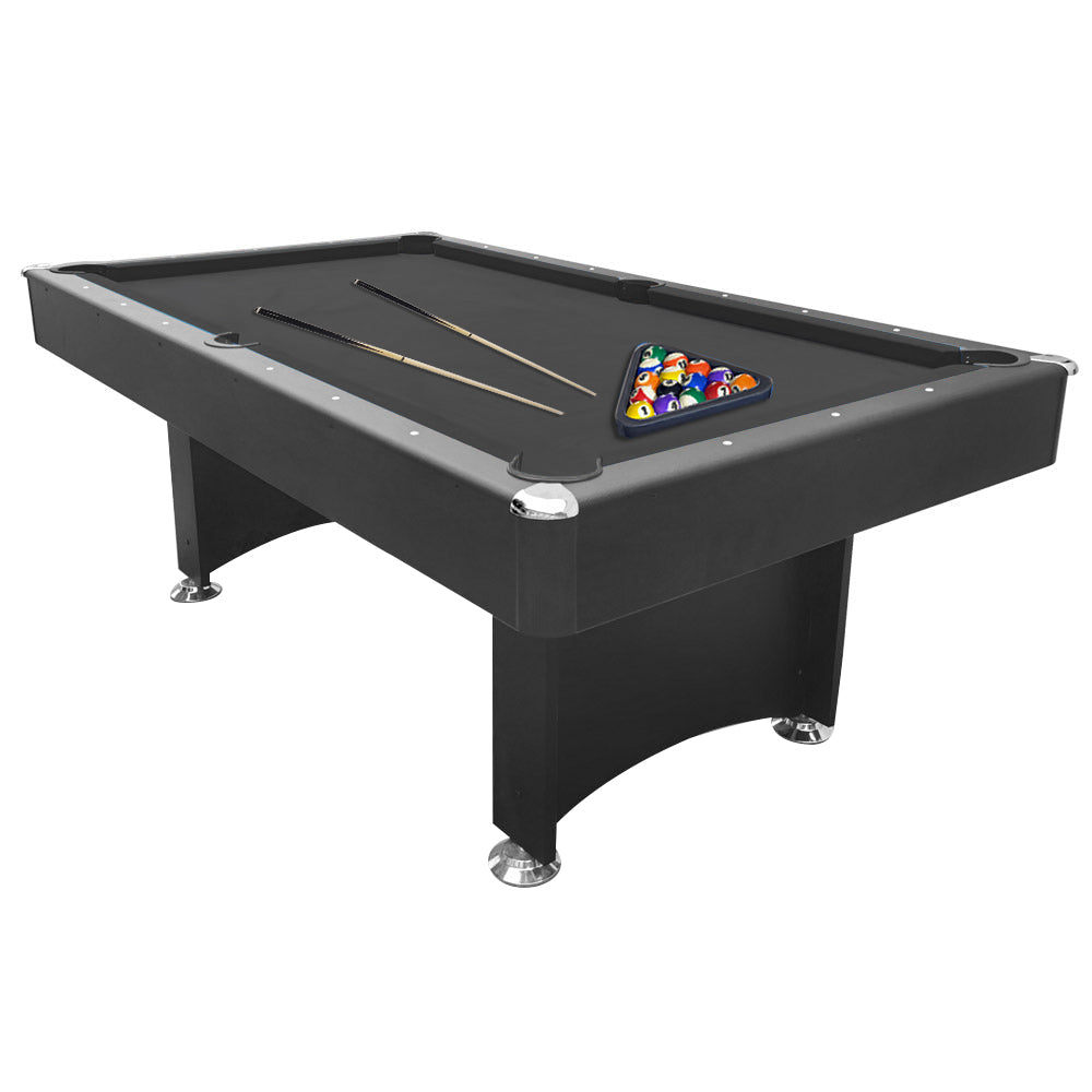 CUETIQ 7FT Frame Black Modern Design Snooker Table Pool With Free Billiard Table Accessories