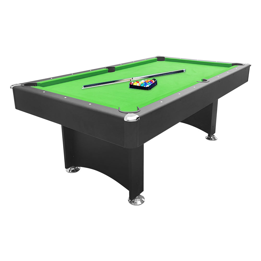 CUETIQ 7FT Frame Black Modern Design Snooker Table Pool With Free Billiard Table Accessories
