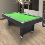 CUETIQ 7FT Frame Black Modern Design Snooker Table Pool With Free Billiard Table Accessories