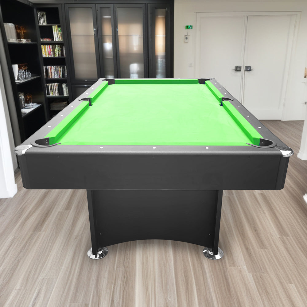 CUETIQ 7FT Frame Black Modern Design Snooker Table Pool With Free Billiard Table Accessories