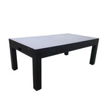CUETIQ 7FT Accessories Table Tennis Table 4-IN-1 Table/ Air Convertible Table/ Billiards MDF Table Hockey/ - Multi-function Free Dining Black&Blue