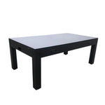 CUETIQ 7FT Accessories Table Tennis Table 4-IN-1 Table/ Air Convertible Table/ Billiards MDF Table Hockey/ - Multi-function Free Dining Black&Blue