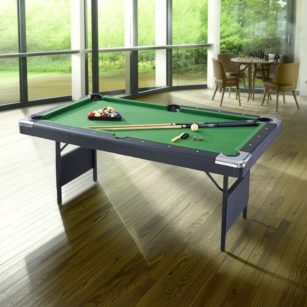 CUETIQ TEFOLD 7FT/8FT Billiard MDF Green Table Free Accessories