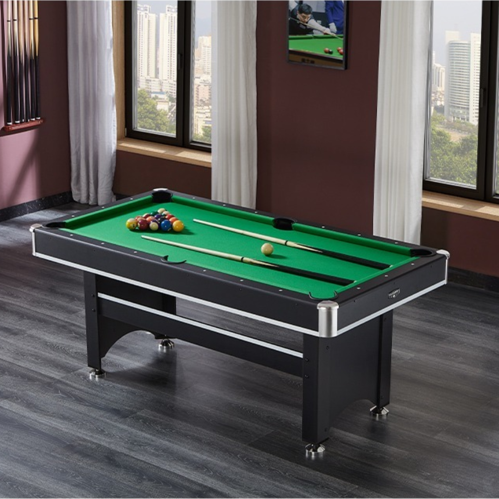 CUETIQ TEFOLD MDF Table Green Free Billiard 6FT Accessories