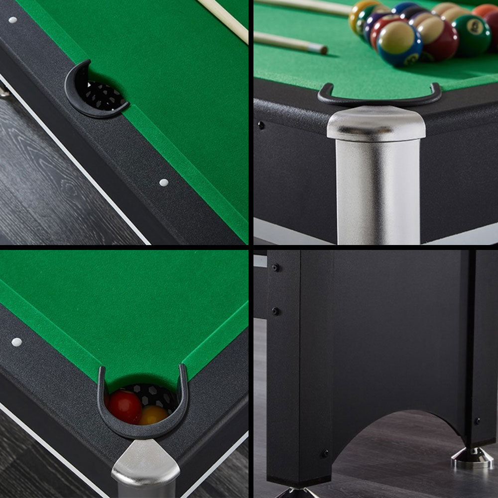 CUETIQ TEFOLD MDF Table Green Free Billiard 6FT Accessories