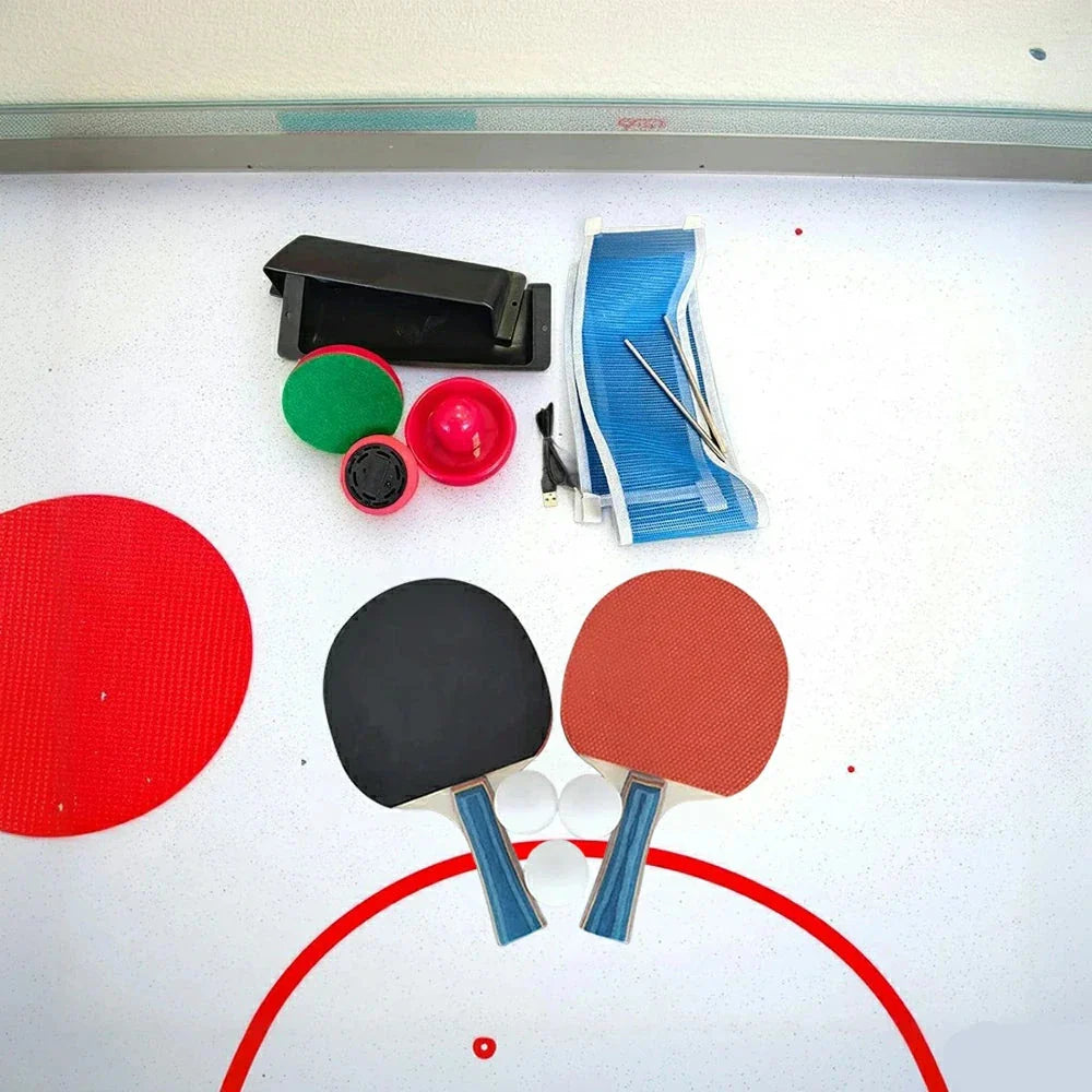 AIRMAX Air Hockey & Table Tennis Accessory Kit - Includes Paddles, Balls & Net, Easy Setup Dual-Game Conversion
