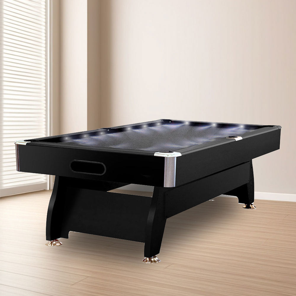 CUETIQ 7FT Pool Table with Free Snooker Billiard LED Accessories