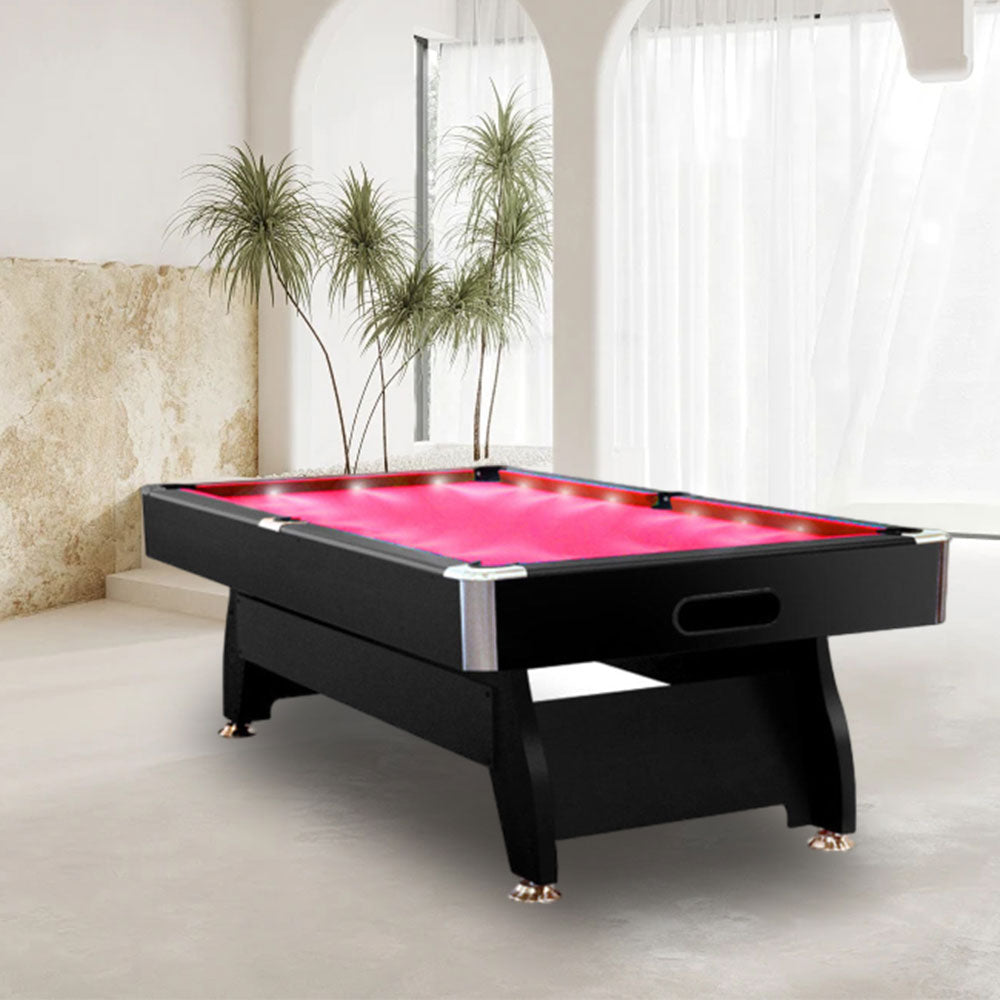 CUETIQ 7FT Pool Table with Free Snooker Billiard LED Accessories