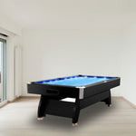 CUETIQ 8FT Free LED Billiard Table Pool with Snooker Accessories
