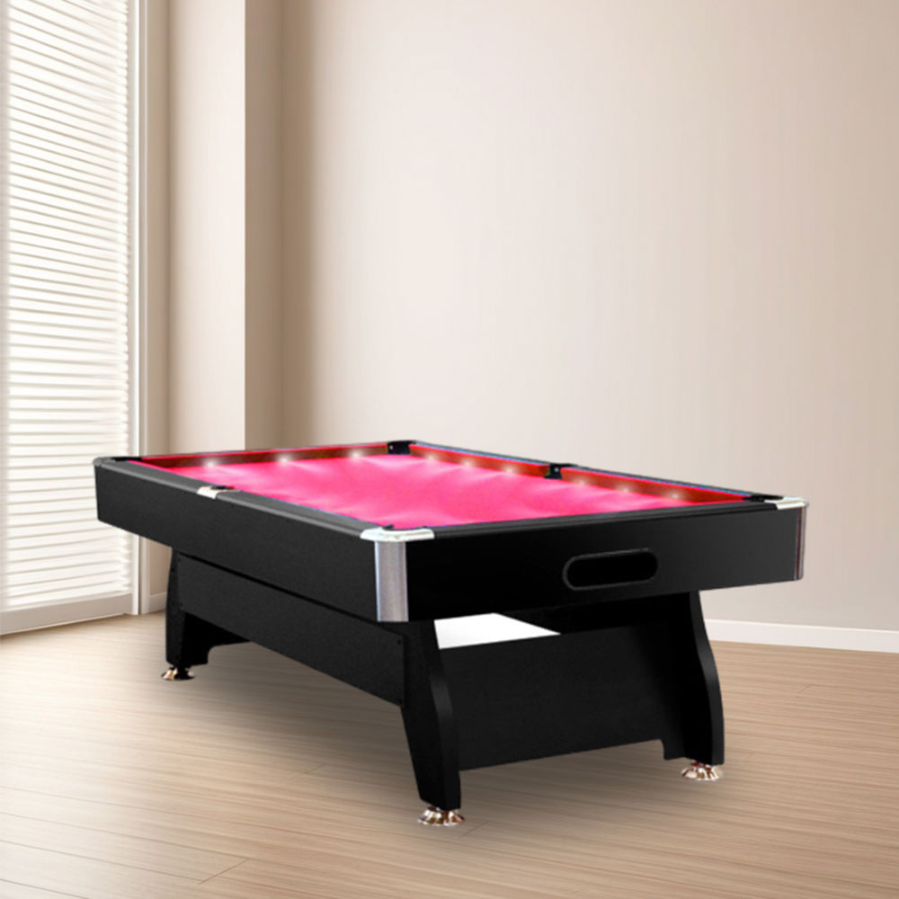 CUETIQ 8FT Free LED Billiard Table Pool with Snooker Accessories