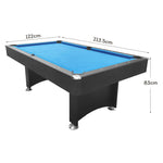 CUETIQ 7FT Frame Black Modern Design Snooker Table Pool With Free Billiard Table Accessories