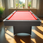 CUETIQ 7FT Frame Black Modern Design Snooker Table Pool With Free Billiard Table Accessories