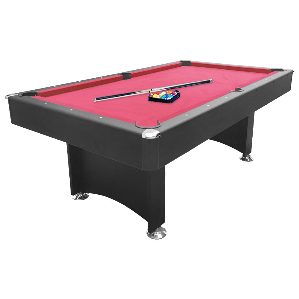 CUETIQ 7FT Frame Black Modern Design Snooker Table Pool With Free Billiard Table Accessories