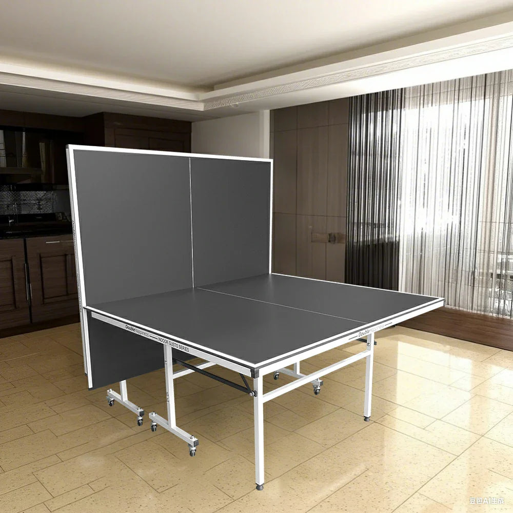 DOUBLE HAPPINESS Tennis Balls Premium Foldable Indoor Solo 13mm Black&Blue Table Bats Play Table Pingpong - Net