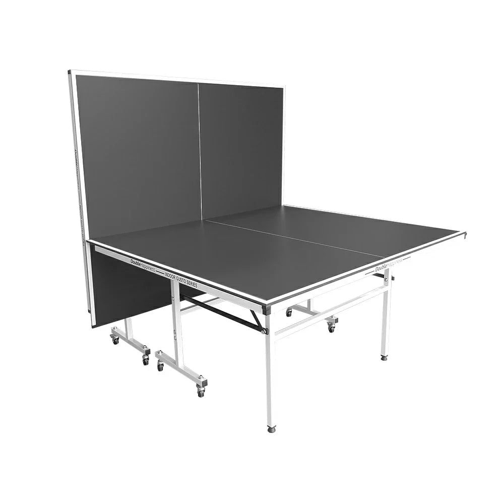 DOUBLE HAPPINESS Tennis Balls Premium Foldable Indoor Solo 13mm Black&Blue Table Bats Play Table Pingpong - Net