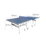 DOUBLE HAPPINESS Table Black&Blue Solo Premium Play Tennis Pingpong Bats Balls 16mm Table Foldable Indoor - Net