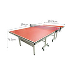 DOUBLE HAPPINESS Table Pingpong - Premium 19mm Table Solo Foldable Indoor Tennis Bats Black&Blue&Red Play Balls Net