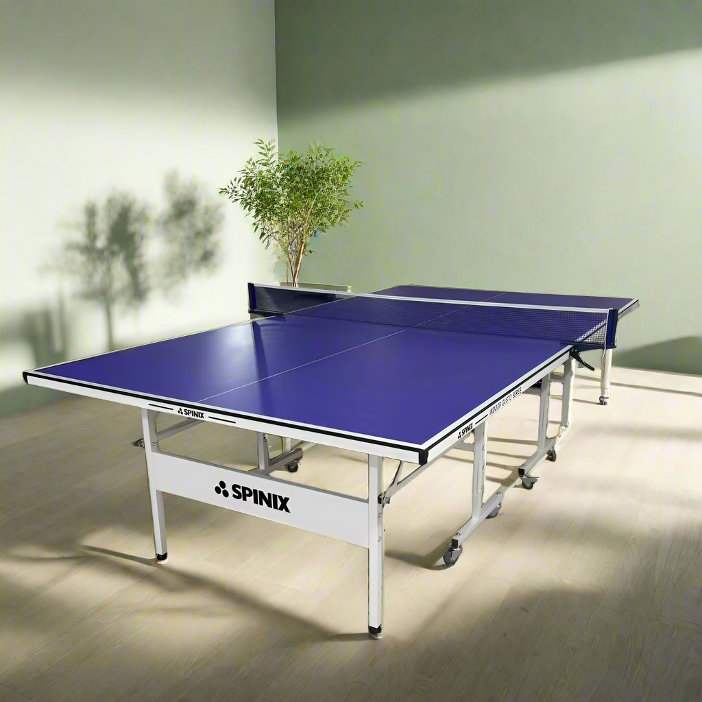 SPINIX Pro Solo Table-Bats 25mm Balls Table Blue&Black Tennis Foldable Indoor Pingpong Play Net
