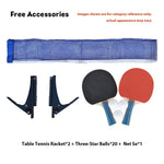 DHS T2828 Balls Table Indoor 18mm Tennis Bats Pingpong Table - Blue Net