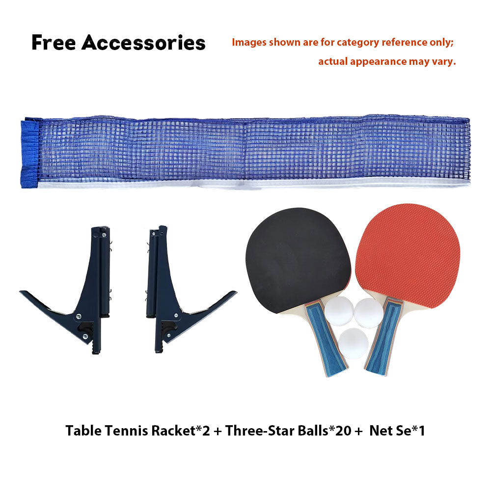 DHS T2828 Balls Table Indoor 18mm Tennis Bats Pingpong Table - Blue Net