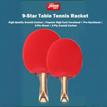 DHS 9-Star Or Paddle/ Penhold Ping Tennis Balls Racket Pong Table Grip Shakehand with Racket Grip