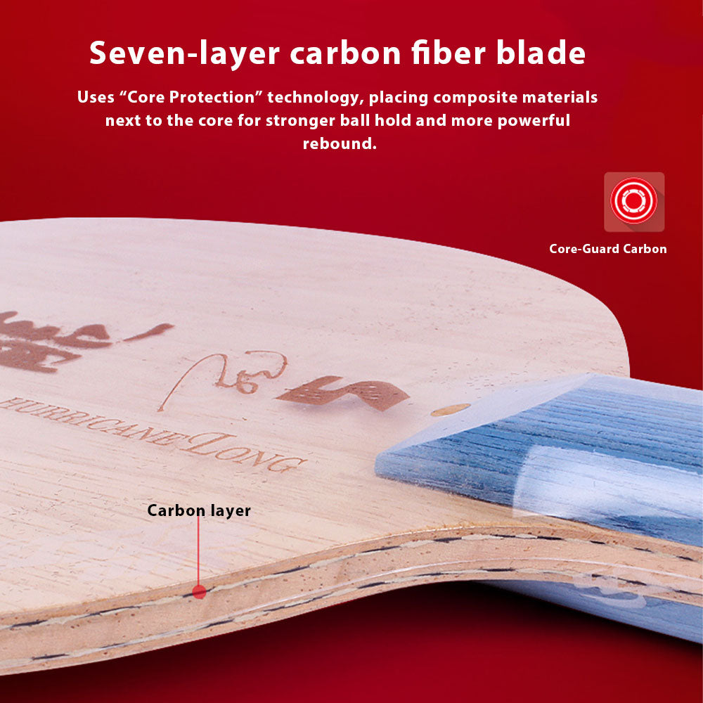 DHS L5X Blade/Rubber Table World Edition Racket Long - Championships Hurricane Tennis Set
