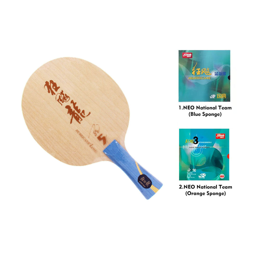 DHS L5X Blade/Rubber Table World Edition Racket Long - Championships Hurricane Tennis Set