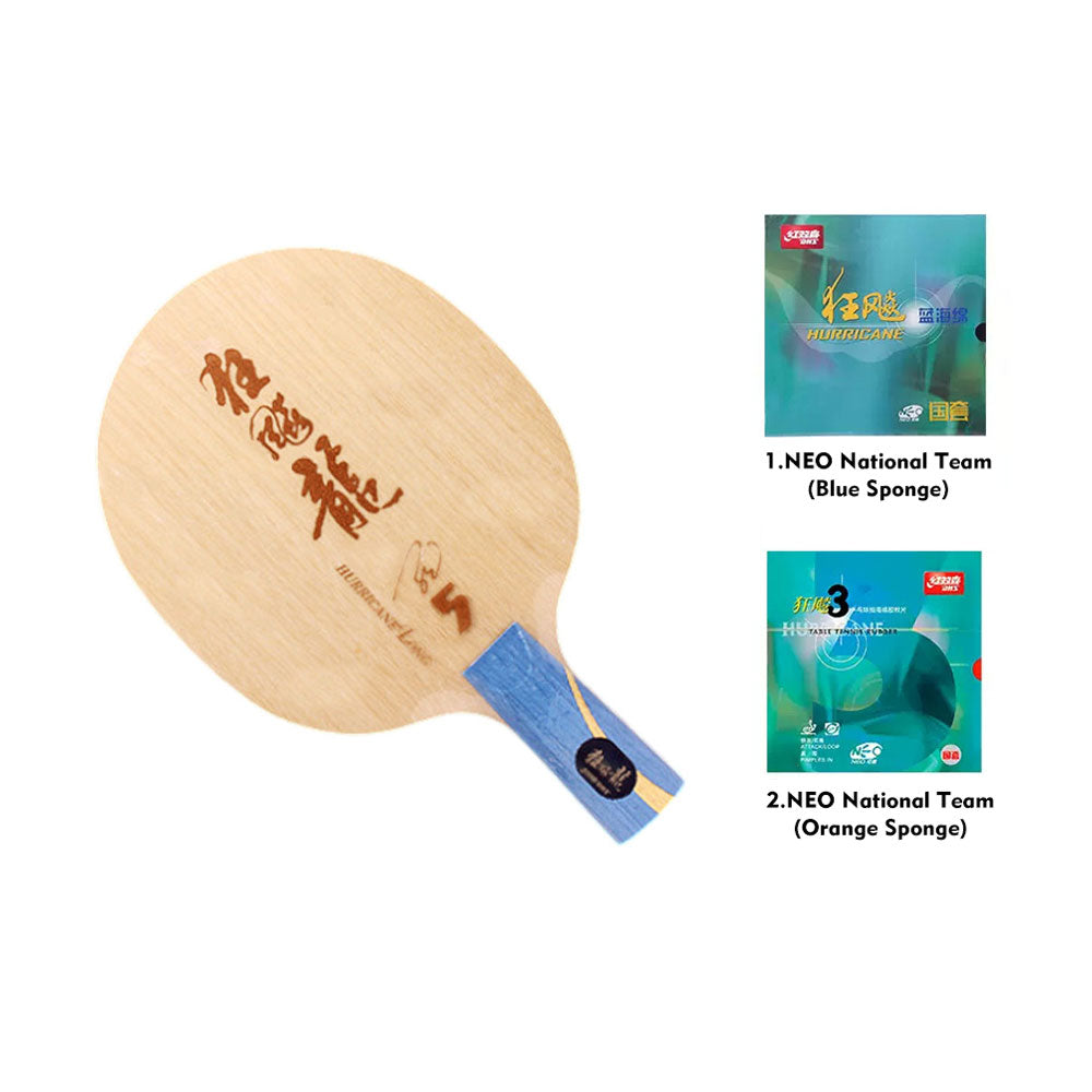 DHS L5X Blade/Rubber Table World Edition Racket Long - Championships Hurricane Tennis Set