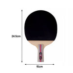 DHS 3-Star Penhold Table Tennis Paddle Set -Supplied with 6 Balls and Case, Improved Spin Performance and Fast Attacking Play -Black