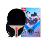 DHS 3-Star Penhold Table Tennis Paddle Set -Supplied with 6 Balls and Case, Improved Spin Performance and Fast Attacking Play -Black