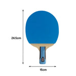 DHS 6-Star Penhold Table Tennis Paddle -7-Ply Pure Wood PRO Offensive Blade with Hurricane 3 and Hurricane 9, Offensive Spin and Speed Performance -Blue