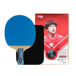 DHS 6-Star Penhold Table Tennis Paddle -7-Ply Pure Wood PRO Offensive Blade with Hurricane 3 and Hurricane 9, Offensive Spin and Speed Performance -Blue