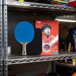 DHS 7-Star Shakehand Table Tennis Paddle -5+2C Wood-Carbon PRO Offensive Blade with Hurricane 3 and Hurricane 9, Powerful Spin and Fast Response -Blue