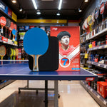 DHS 7-Star Shakehand Table Tennis Paddle -5+2C Wood-Carbon PRO Offensive Blade with Hurricane 3 and Hurricane 9, Powerful Spin and Fast Response -Blue
