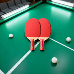DHS Type II Kids Table Tennis Set -Two Penhold Paddles with 6 Balls and Carry Case, Simple Control for Fun and Training -Red