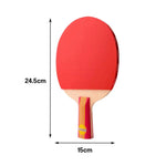 DHS Type II Kids Table Tennis Set -Two Penhold Paddles with 6 Balls and Carry Case, Simple Control for Fun and Training -Red