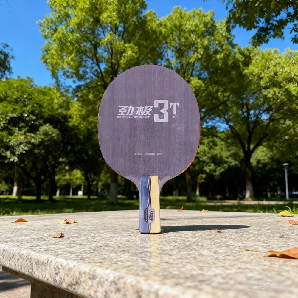 DHS 3T Penhold Table Tennis Paddle Set -5+2 Fiber Blade with Hurricane 8 and Hurricane 8-80, Fast Control with Strong Spin Performance