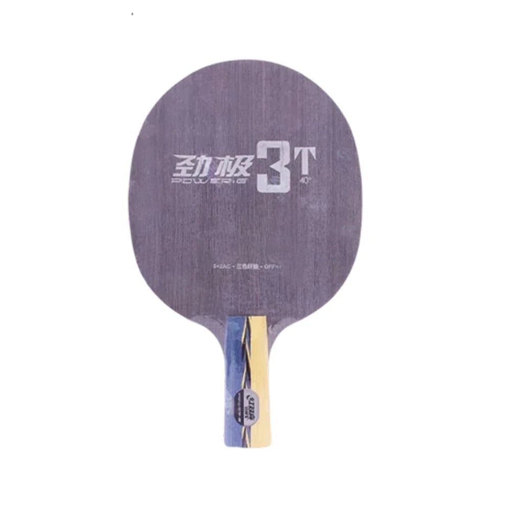 DHS 3T Penhold Table Tennis Paddle Set -5+2 Fiber Blade with Hurricane 8 and Hurricane 8-80, Fast Control with Strong Spin Performance