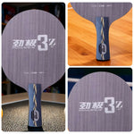 DHS 3Z Penhold Table Tennis Paddle -5+2ZC Inner Fiber Blade with Hurricane 3 on FH and BH, Soft Touch with Controlled Spin
