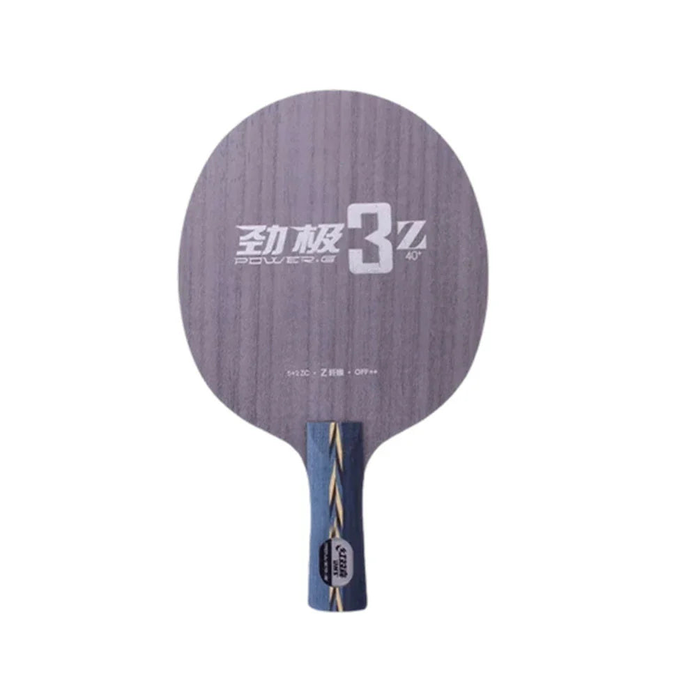 DHS 3Z Penhold Table Tennis Paddle -5+2ZC Inner Fiber Blade with Hurricane 3 on FH and BH, Soft Touch with Controlled Spin