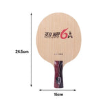 DHS 6A Penhold Table Tennis Paddle Set -5+2A Fiber Blade with Hurricane 3 and TinArc 5, Firm Feel with Excellent Elastic Response, Includes Case and Balls -Red