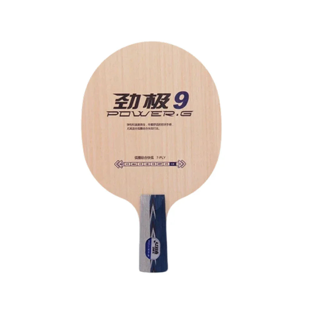 DHS 9 Penhold Table Tennis Paddle Set -7-Ply Wood Blade with PF4 High-Tack Rubber, Stable Rebound and Easy Handling, Includes Balls, Case and Edge Tape