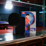 DHS R5002C 5-Star Carbon Shakehand Table Tennis Paddle Set -Comes with 6 Balls and Carry Case, Explosive Spin and High-Speed Offensive Play -Black
