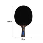 DHS R5002C 5-Star Carbon Shakehand Table Tennis Paddle Set -Comes with 6 Balls and Carry Case, Explosive Spin and High-Speed Offensive Play -Black